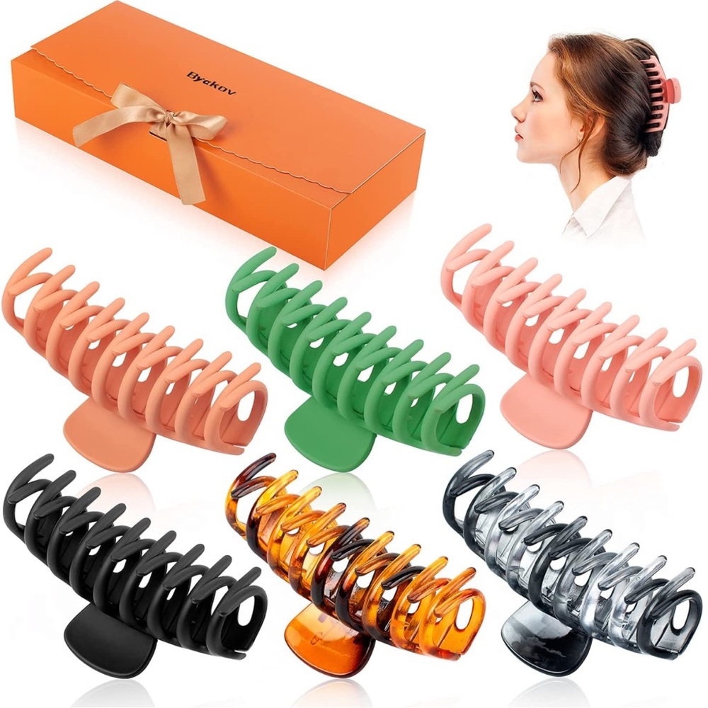 Six piece brand new hair clips set